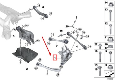 Bmw z4 g29 rear правий wheel carrier 33306878626 6878626 фото №1