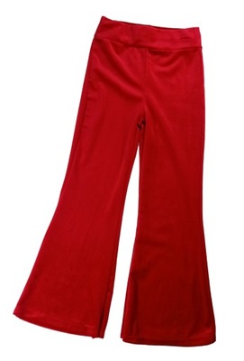 Spodnie dziewczęce welur czerwone 128