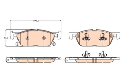 TRW КОЛОДКИ ГАЛЬМІВНІ ПЕРЕД FORD FOCUS IV GALAXY III S-MAX FORD USA