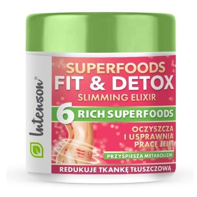 Intenson Superfoods Fit & Detox Elixir koktajl błonnikowy suplement die P1