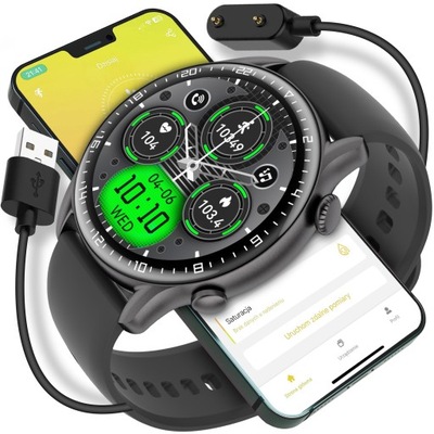 Smartwatch ADVISOR-GSM ZEGAREK SMARTWATCH MĘSKI POLSKIE MENU czarny