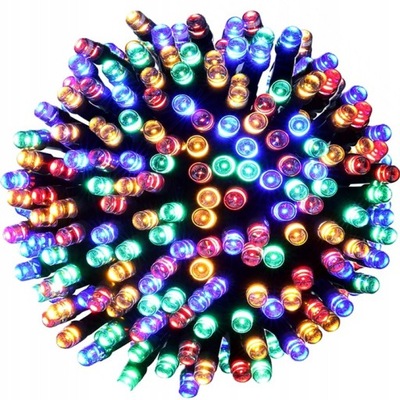 OŚWIETLENIE CHOINKOWE LAMPKI 300 LED ZEWNĘTRZNE WEWNĘTRZNE MULTIKOLOR