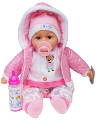 LALKA JAK ŻYWA BOBAS 45 CM MÓWIĄCA I ŚPIEWAJĄCA