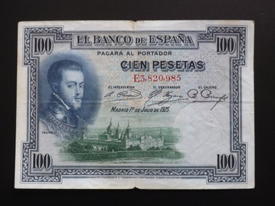 Hiszpania 100 Pesetas 1. Julio 1925 st. 3+