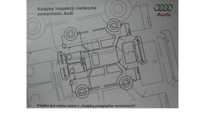 Audi książka serwisowa inspekcji nadwozia Audi `98