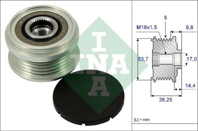 INA 535 0242 10 ALTERNADOR - EMBRAGUE JEDNOKIERUNKOWE  