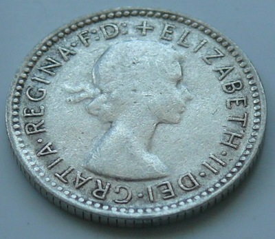 Australia - Elżbieta II - 6 Pence - 1958 r. srebro