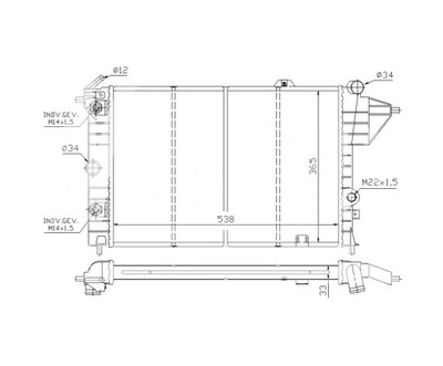 РАДІАТОР OPEL VECTRA A 88- 1300090