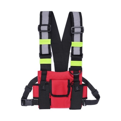 Chest Rig Bag, Chest Pack Bags Front Pouch Red