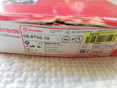 BREMBO 09.8760.10 DISCO DE FRENADO  