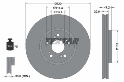 DISC BRAKE HONDA P. ACCORD 08- AUTOMATIC TRANSMISSION  