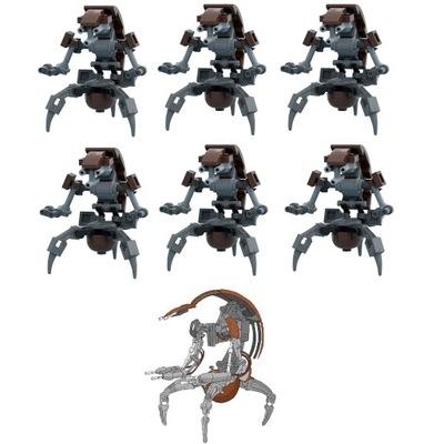 MINIFIGURKI DROIDEKA BATTLE DROIDY 6 SZTUK - STAR WARS - KLOCKI