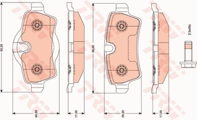 ZAPATAS HAMULC. MINI COOPER 06- PARTE TRASERA  