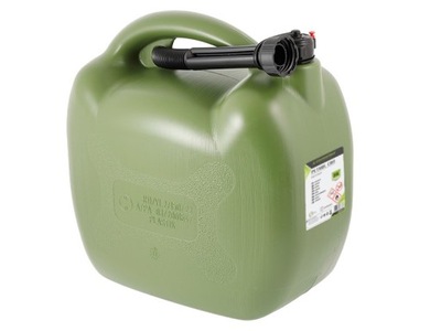 KANISTER PLASTIKOWY AL COMBUSTIBLE CON LEJKIEM, 20L, OWALNY, KHAKI  