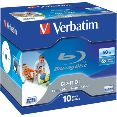 BD-R DL Verbatim 6x 50GB (Jewel Case 10) Blu-Ray Printable