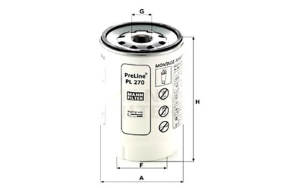 MANN-FILTER ФИЛЬТР ТОПЛИВА CATERPILLAR DAEWOO MAN DOOSAN DL200 DX140LC