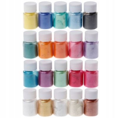 20 kolorów proszku mikowego z żywicy epoksydowej barwnik perłowy