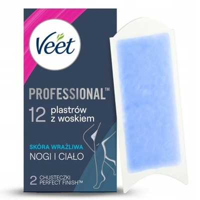 Veet Plastry do Depilacji Skóra Wrażliwa 12szt