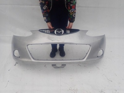 Mazda 2 ii 07-10 бампер перед передній решітка радіатора фото №1