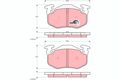 LUCAS TRW GDB905 КОМПЛЕКТ КОЛОДОК ШАЛЬМІВНИХ, ГАЛЬМА TARCZOWE