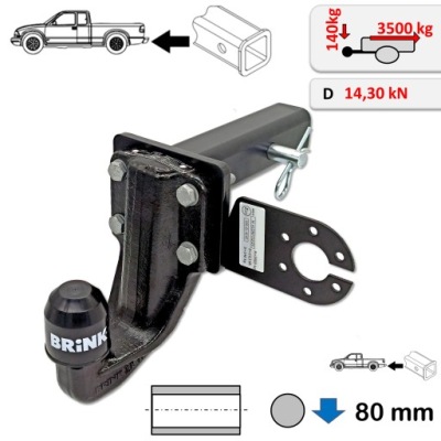 HAK HOLOWNICZY ADAPTER HAKA DO SAMOCHODÓW AMERYKAŃSKICH 2"