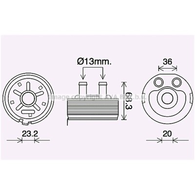 AUŠINTUVAS OLEJU, ALYVA VARIKLIO AVA QUALITY COOLING DN3443 