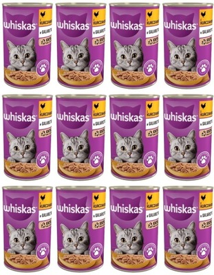 Whiskas Adult Galaretka Kurczak 12 x 400 g