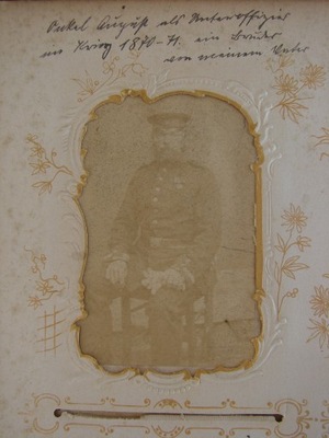 CDV Stare zdjęcie - żołnierz , mundur / 1870-71