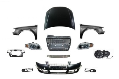 Audi a4 b7 перед капот крила бампер лампа pas фото №1