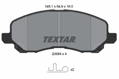 TEXTAR 2358401 ZAPATAS DE FRENADO  