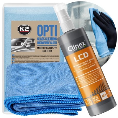Preparat do Czyszczenia Ekranów Clinex LCD 200ml + delikatna mikrofibra