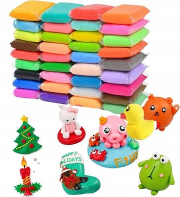 MASA PLASTYCZNA MAGICZNA PIANKOLINA SUPER CLAY 36 KOLORÓW