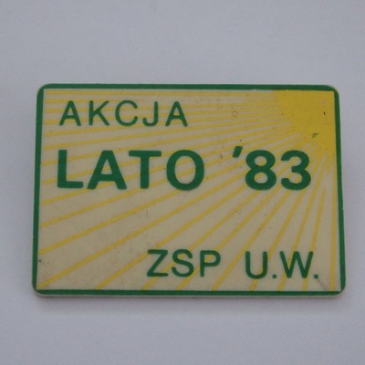 Przypinka Akcja Lato '83 X1210