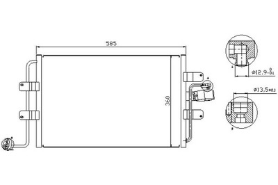 Nissens 94522 конденсатор, кондиционер фото №1