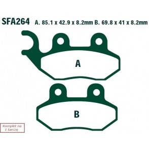 ZAPATAS DE FRENADO MOTO PGO SYMPHONY 50 SR (4T) (10-14)/ LIBRA 50 (2T) (09)  