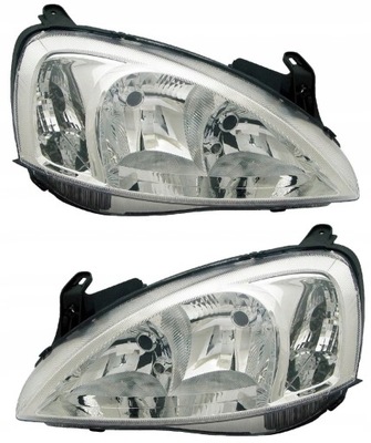 OPEL CORSA COMBO C JUEGO FAROS FAROS PARTE DELANTERA  