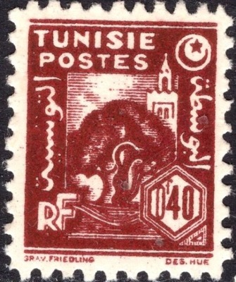 kol.franc.Tunisie 40 c.czysty *