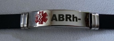 Bransoletka z grupą krwi ABRh- grupa krwi AB Rh-