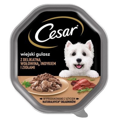 CESAR tacka karma dla Psa indyk wołowina 14x150 g