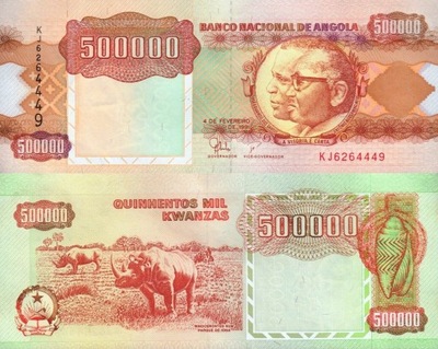 # ANGOLA - 500000 KWANZAS - 1991 - P-134 - UNC