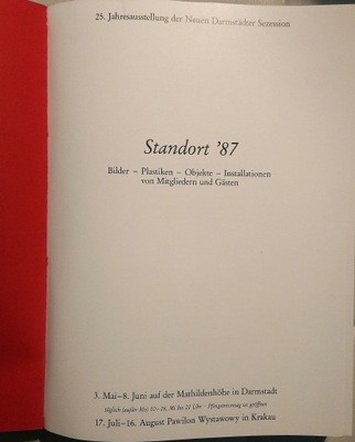 Standort '87 Katalog Wystawy SPK