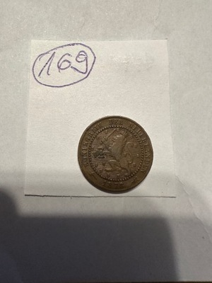 MONETA 1 CENT KONINGRIJK DER NEDERLANDEN 1878-ORYGINAŁ !