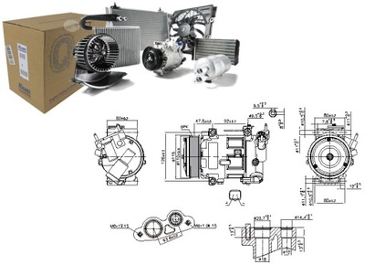 COMPRESOR DE ACONDICIONADOR DS DS 3 CITROEN C3 II DS3 PEUGEOT 2008 I 208  