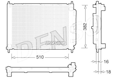 DENSO КОНДЕНСАТОР КОНДИЦИОНЕРА NISSAN MICRA III RENAULT CLIO III МОДУЛЬ