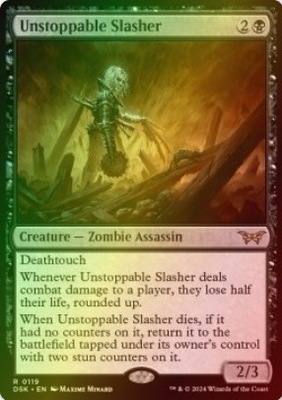 MTG Unstoppable Slasher Rare DSK FOIL