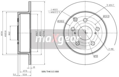 DISCOS DE FRENADO MAXGEAR 19-2353  