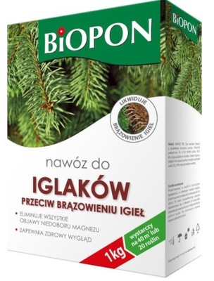 BIOPON Nawóz do iglaków przeciw brązowieniu igieł