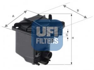 FILTRAS DEGALŲ CITROEN/FORD/PEUGEOT 1.4/1.6 HDI/TDCI 04> VNT. UFI 