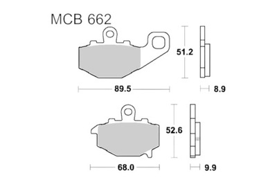 КОЛОДКИ ТОРМОЗНЫЕ TRW LUCAS MCB 662 SH (2 ШТ.)