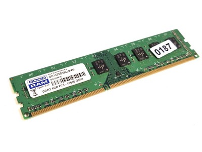 Pamięć GoodRam DDR3, 4 GB, 1333MHz, CL9 (GR1333D364L9S/4G)